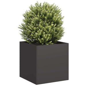 vidaXL Odlingsl&aring;da svart 40x40x40 cm kallvalsat st&aring;l