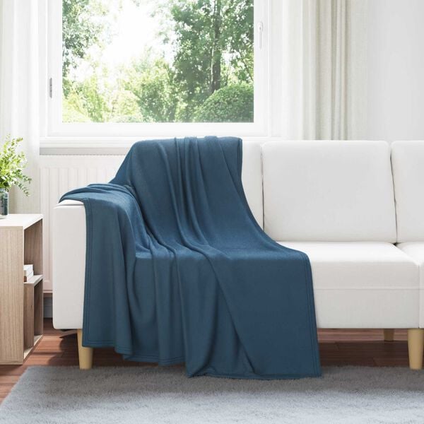 vidaXL Filtar 6 pcs M&ouml;rkbl&aring; 170 x 130 cm Fleece