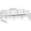 vidaXL Trädgårdssoffa 3-sits vaxbrun massiv furu