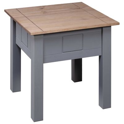 vidaXL Sängbord grå 50,5x50,5x52,5 cm furu panama
