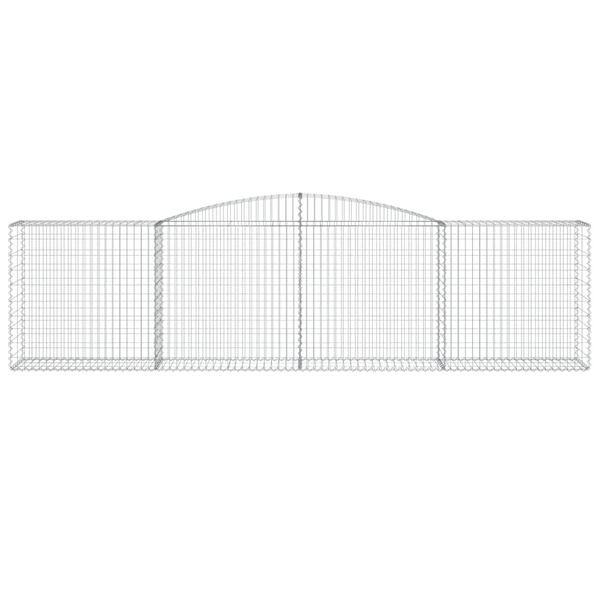 vidaXL Gabioner bågformade 3 st 400x50x100/120 cm galvaniserat järn