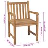 vidaXL Tr&auml;dg&aring;rdsstolar med beige dynor 4 st massiv teak