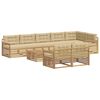 vidaXL Utomhussoffset 9 st Vit och Beige Polyester