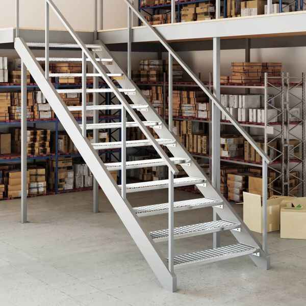 vidaXL Gallersteg 100x24x7 cm galvaniserat st&aring;l