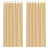 vidaXL Voile gardiner med &ouml;glor 2 st sand 140x260 cm