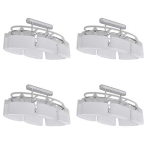 vidaXL Taklampa med ovala glassk&auml;rmar 4 st E14