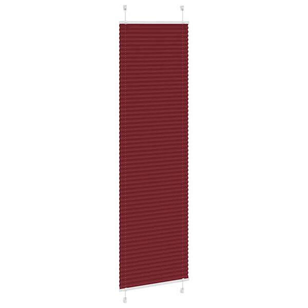 vidaXL Plisserad persienn Bordeaux r&ouml;d 60x200 cm tyg bredd 59,4 cm