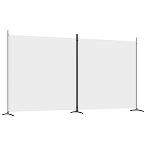 vidaXL Rumsavdelare 2 paneler vit 348x180 cm tyg