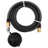 vidaXL Sugslang med kopplingar m&auml;ssing svart 1,1" 20 m PVC