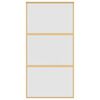vidaXL Skjutd&ouml;rr guld 102,5x205 cm frostat ESG-glas och aluminium