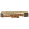 vidaXL Utomhussoffset 7 pcs Naturlig och Beige 79 x 79 x 37 cm