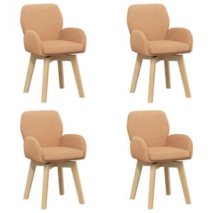vidaXL Sv&auml;ngande Matstolar 4 st Boucl&eacute; Beige 54 x 58 x 87 cm