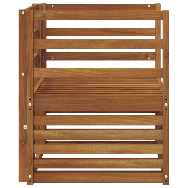 vidaXL Utomhussoffset Naturf&auml;rg 67 x 63 x 73 cm Massivt Akaciatr&auml;