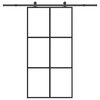vidaXL Skjutd&ouml;rr med beslagset 102x205 cm ESG glas och aluminium