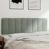 vidaXL Headboard Cushion "Hanko" Light Grey 160 cm Velvet