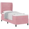 vidaXL B&auml;ddfj&auml;der med madrass med huvudgavel Rosa 200 x 80 cm Sammet