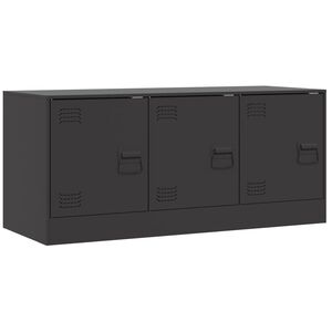 vidaXL TV-sk&aring;p svart 99x39x44 cm st&aring;l