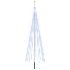 vidaXL Julgransbelysning med markspett och flaggst&aring;ng 500 cm