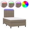 vidaXL Rams&auml;ng med madrass & LED taupe 120x200 cm tyg