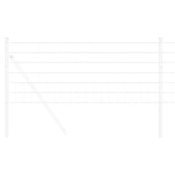 vidaXL Eurogärdsel Silver 0.8 x 10 m Varmförzinkat järn