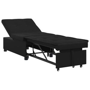 vidaXL Pull Out Sofa Bed Svart 194 x 67 x 82 cm Mikrofiber