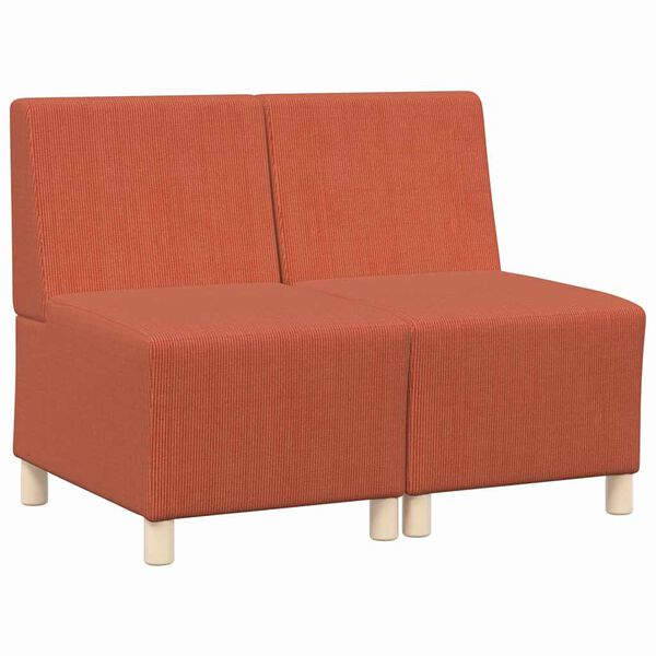 vidaXL Modulsofa utan armst&ouml;d 2 pcs Orange 55 x 74 x 82 cm