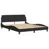 vidaXL Bed Frame "Dover" Black 160x200 cm Velvet