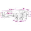 vidaXL Soffgrupp för trädgården med dynor 8 delar vaxbrun massiv furu