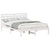 vidaXL S&auml;ngram Vit 135 x 190 cm Massiv furu