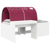 vidaXL S&auml;ng med Tunneln 4 pcs Vit och r&ouml;d Konstruerat tr&auml;