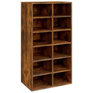vidaXL Skohylla r&ouml;kf&auml;rgad ek 54x34x100,5 cm konstruerat tr&auml;