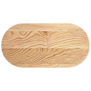 vidaXL Bordsskiva 80x40x2 cm massiv ek oval