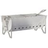 vidaXL Camping Eldstad 42 x 22 x 18 cm Rostfritt st&aring;l Silver