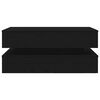 vidaXL Soffbord med LED svart ek 90x50x40 cm