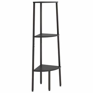 vidaXL H&ouml;rnhylla 3 hyllplan svart 45,5x31,5x120 cm
