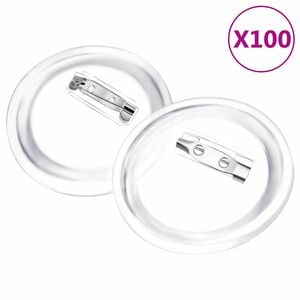 vidaXL Knappar med n&aring;lar 100 upps&auml;ttningar akryl 58 mm