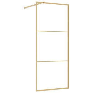 vidaXL Duschv&auml;gg med klart ESG-glas guld 80x195 cm