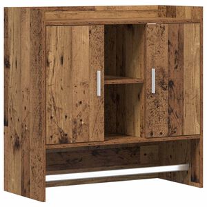 vidaXL V&auml;gg hylla V&auml;ggmonterat Gammalt tr&auml; 80 x 36 x 80 cm