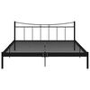 vidaXL Sängram utan madrass svart metall 180x200 cm
