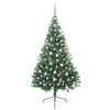 vidaXL Konstgjord F&ouml;rbelyst Julgran med 300 LED-lampor Gr&ouml;n 210 cm PVC