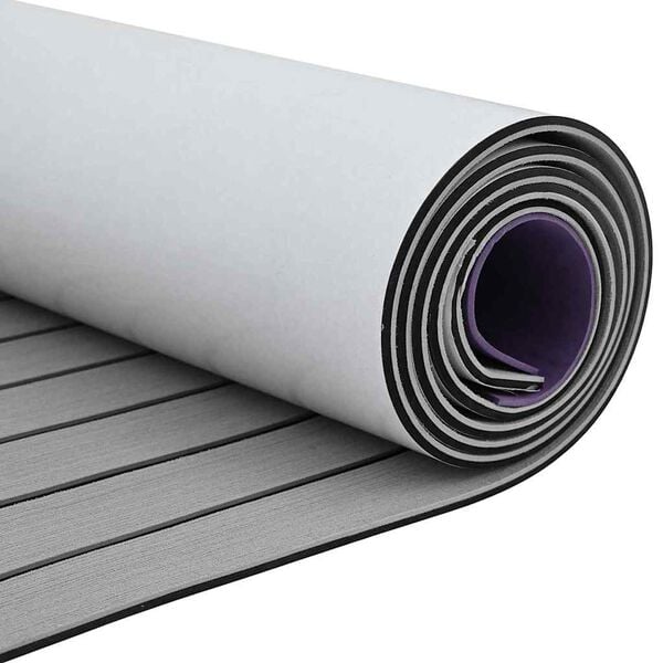 vidaXL B&aring;tgolv ljusgr&aring; och svart 240 x 60 cm EVA skum