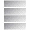 vidaXL Trappsteg 4 st 100 x 30 cm Silver Aluminium Rektangul&auml;r