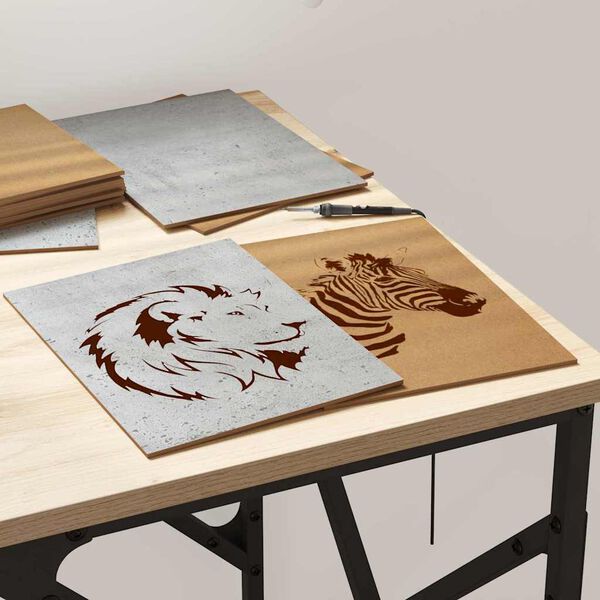 vidaXL Dekorpaneler 12 pcs Betonggr&aring; 21 x 30 x 0,27 cm Konstruerat tr&auml;