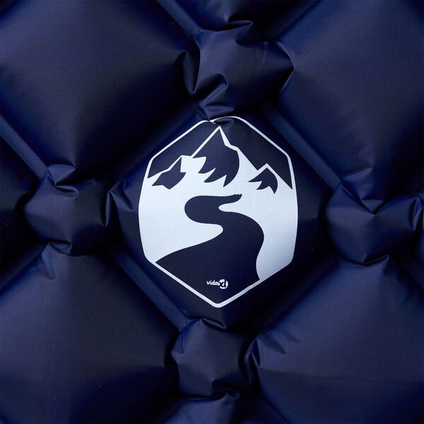 vidaXL Uppblåsbar campingmadrass 1 person marinblå 190x58x6 cm