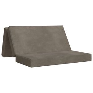 vidaXL F&auml;llbar Soffbed 140 x 67 x 45 cm Ljusgr&aring;