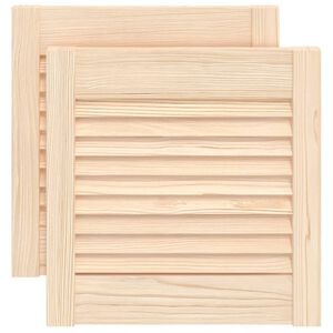 vidaXL Sk&aring;pluckor lamelldesign 2 st 39,5x39,4 cm massiv furu
