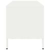 vidaXL Tv-bänk vit 101,5x39x43,5 cm kallvalsat stål
