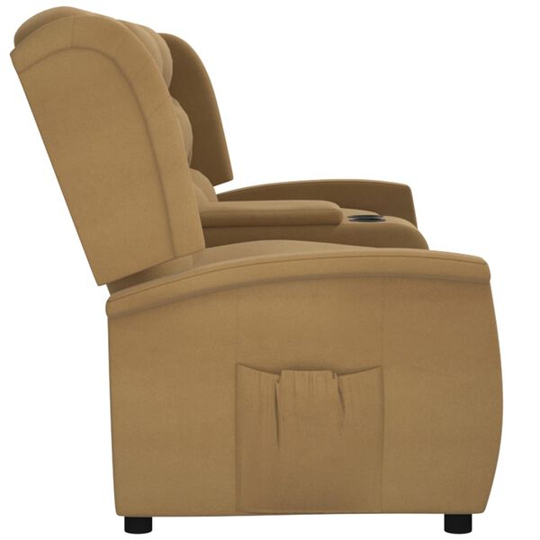 vidaXL 4-sits reclinerf&aring;t&ouml;lj med muggh&aring;llare taupe