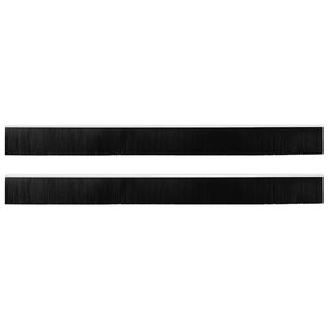 vidaXL Sj&auml;lvh&auml;ftande d&ouml;rrborstlist 2 pcs Vit 100 cm Aluminiumlegering