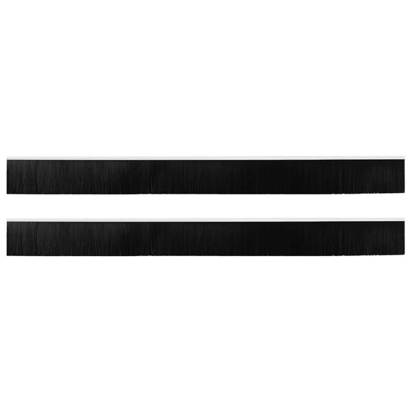 vidaXL Sj&auml;lvh&auml;ftande d&ouml;rrborstlist 2 pcs Vit 100 cm Aluminiumlegering